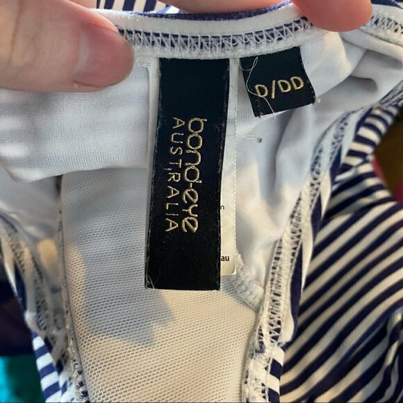 Revolve Bond-eye Australia Black White Striped One Piece Bathing Suit - Picture 6 of 7